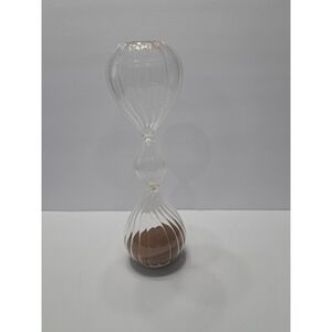 Hand blown Glass Sand Timer Desktop Clock Decor.